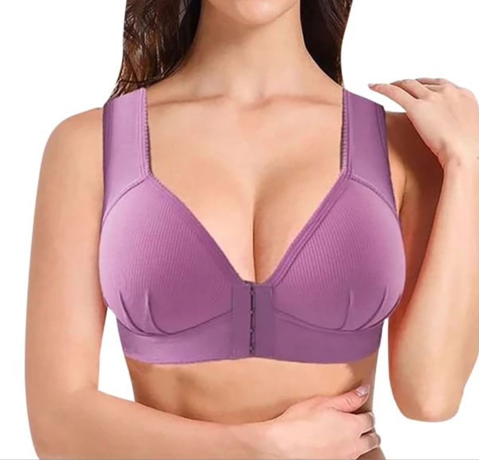 Front open single padded bra