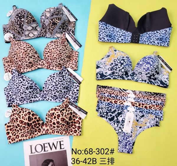 Cheetah print soft padded wireless set