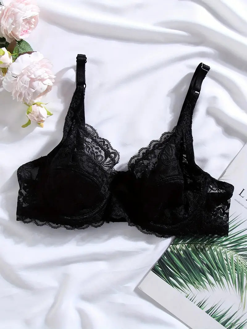 new style underwire lace nonpaded bra