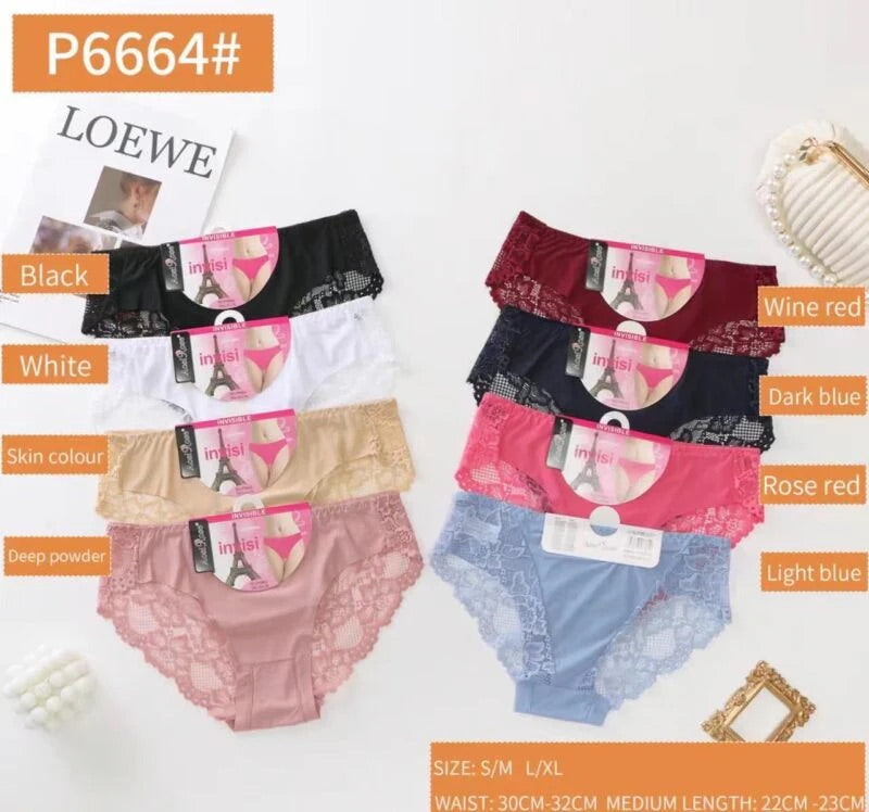 Seamless Ice Silk Lace Underwears(k8011)