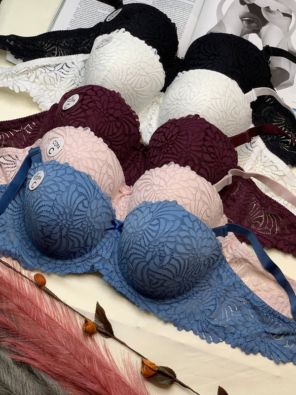 Half cup underwire padded bra