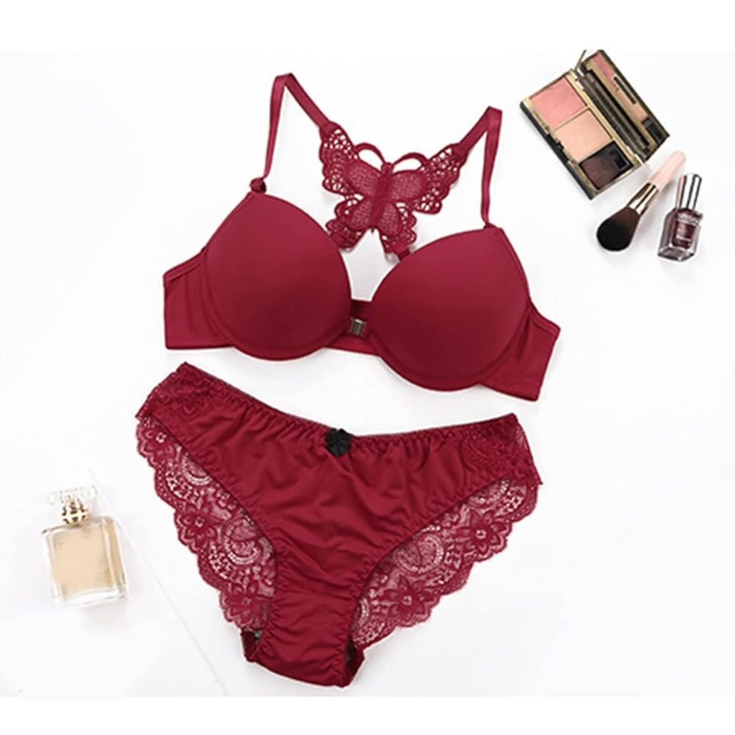 Push Up Bra Front Closure Butterfly  Back set