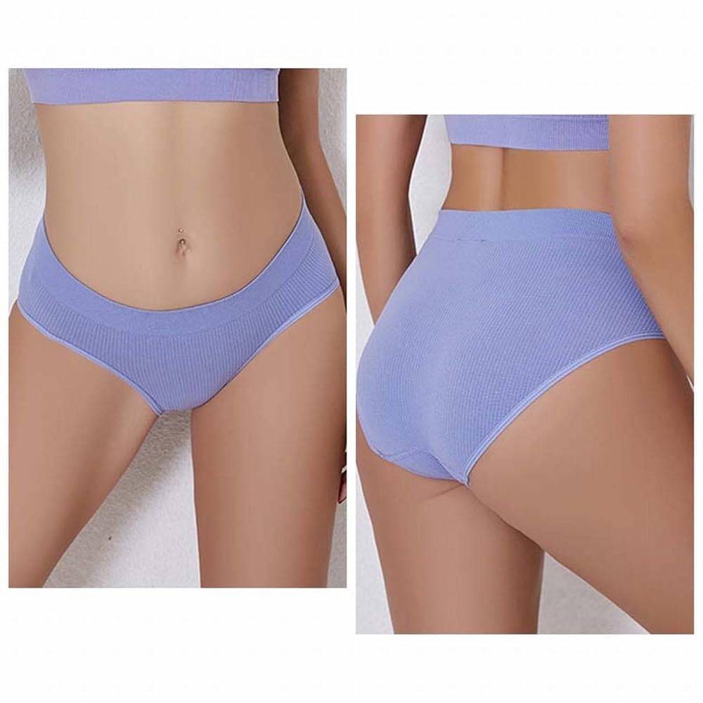 Pack of 3  Women's Briefs Briefs Trendy Ribbed Bikini Set Plus Underwear