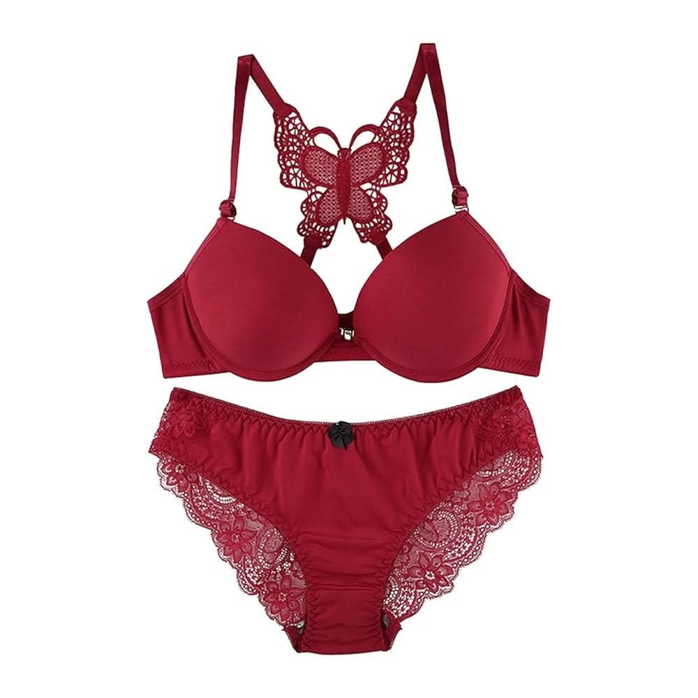 Push Up Bra Front Closure Butterfly  Back set