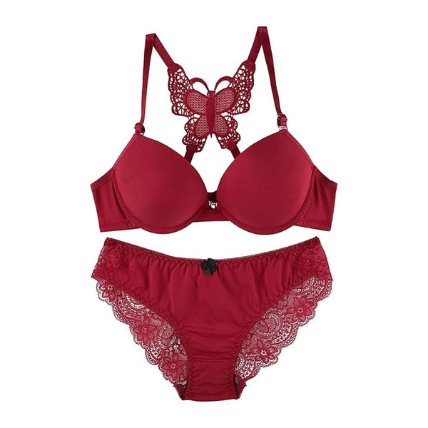 Push Up Bra Front Closure Butterfly  Back set
