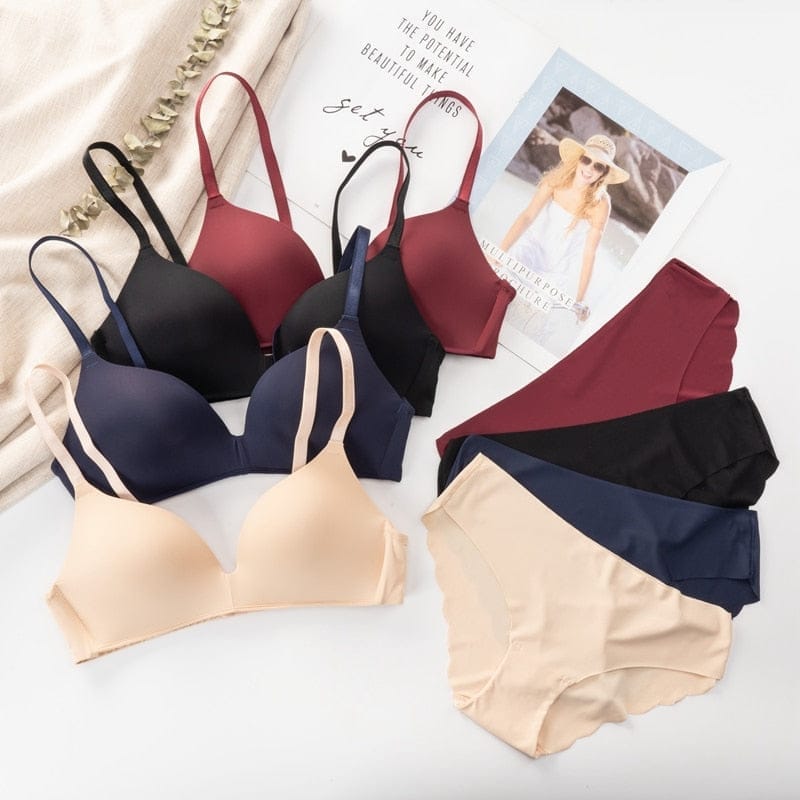 Smart push up bra panty set