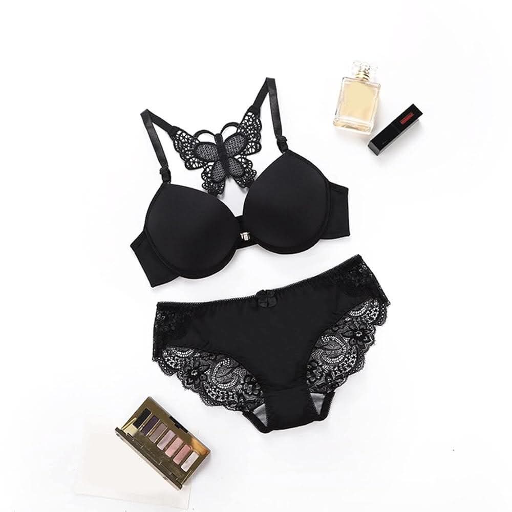 Push Up Bra Front Closure Butterfly  Back set