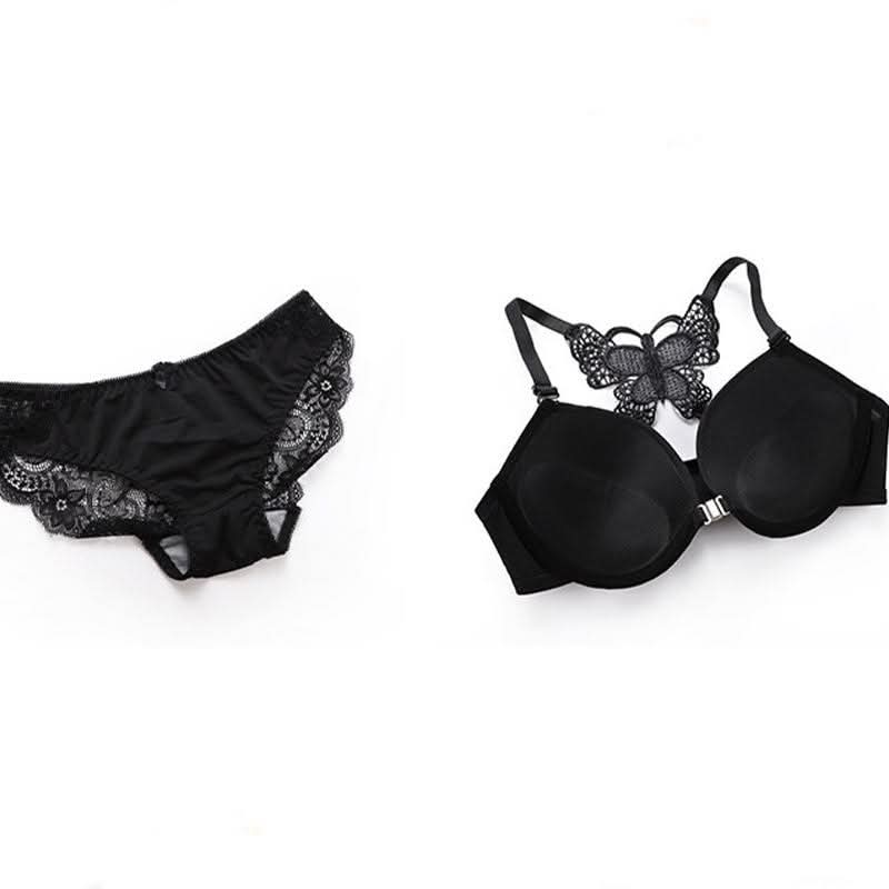 Push Up Bra Front Closure Butterfly  Back set