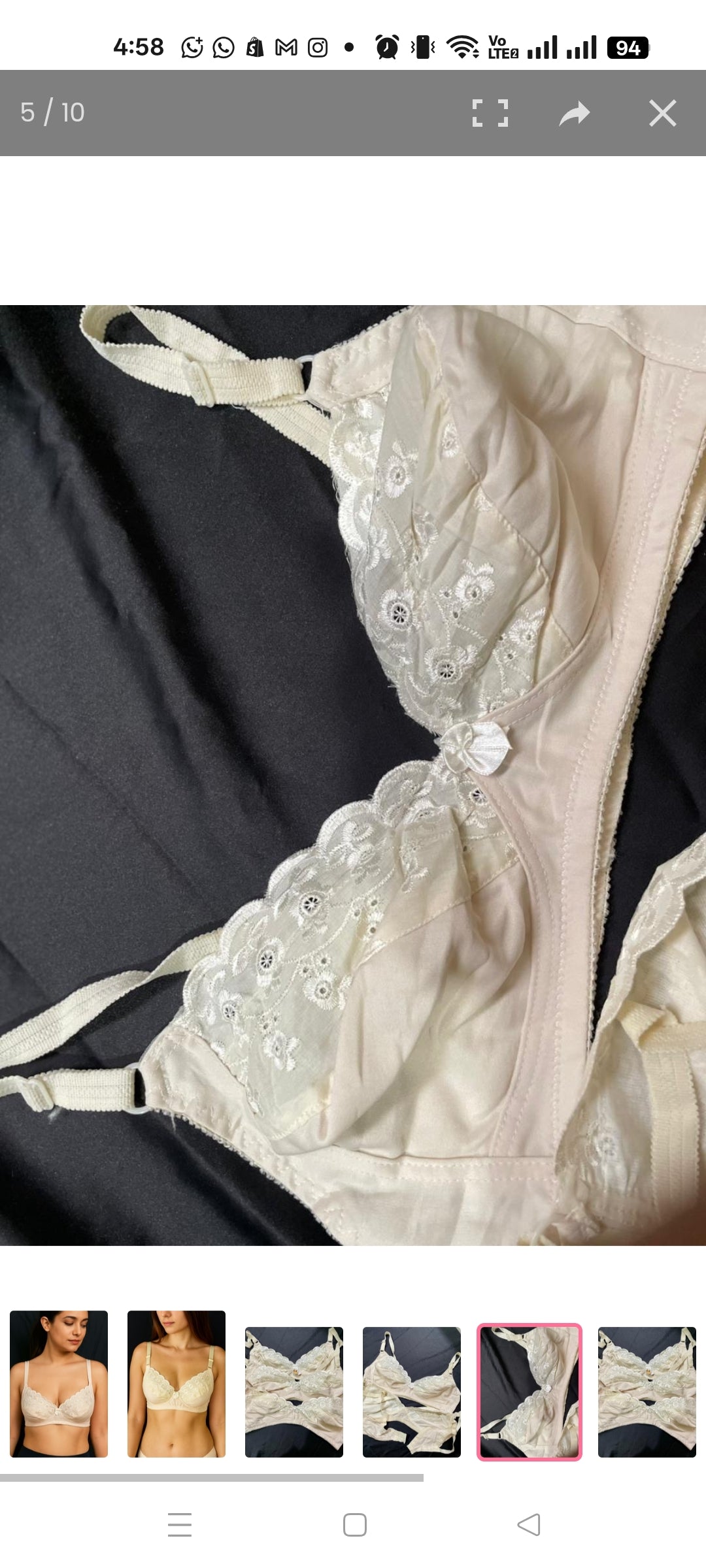 Pack of 3 seacrt cotton bra