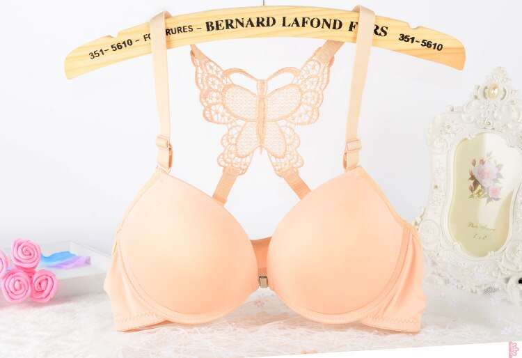 Push Up Bra Front Closure Butterfly  Back