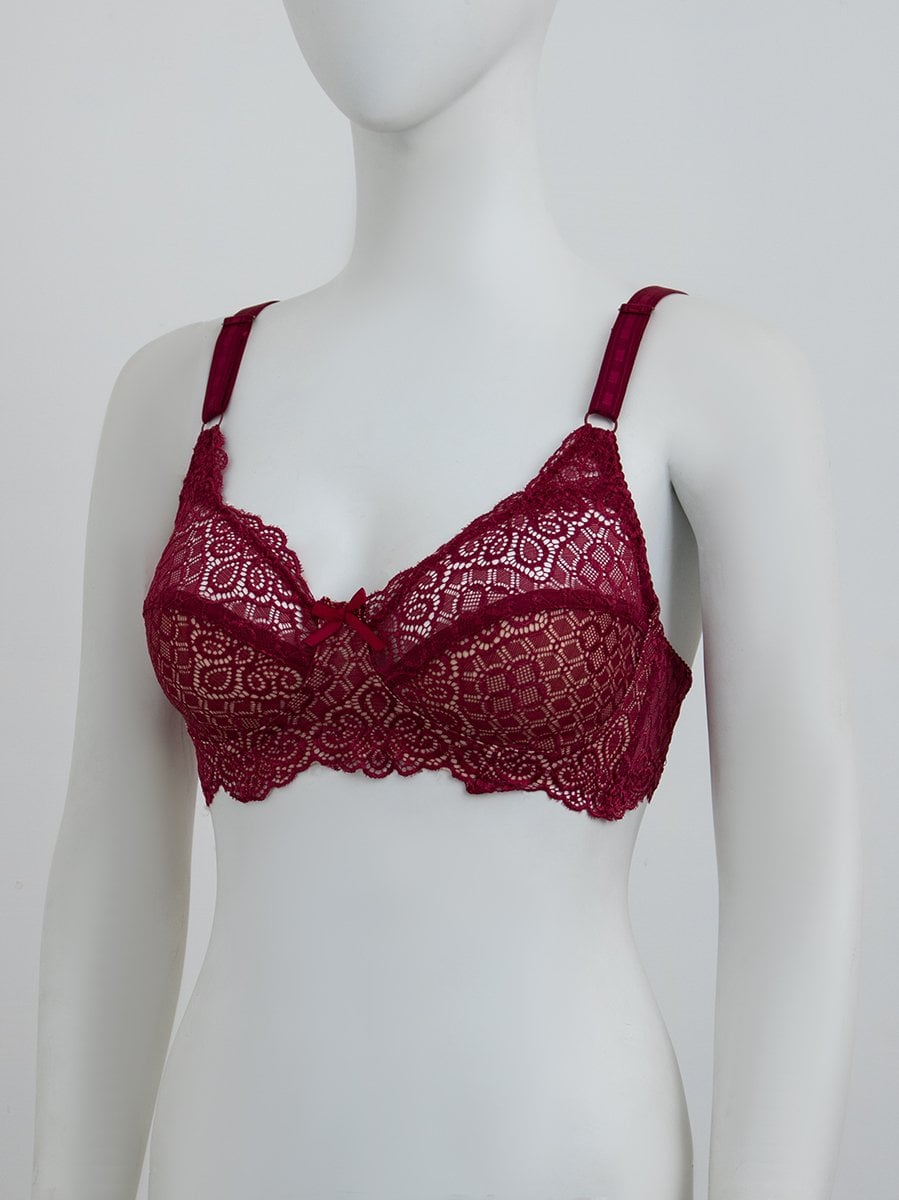 Galaxy  Net Lace Design Non-Padded Non-Wired Bra