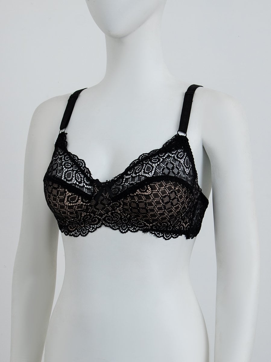 Galaxy  Net Lace Design Non-Padded Non-Wired Bra