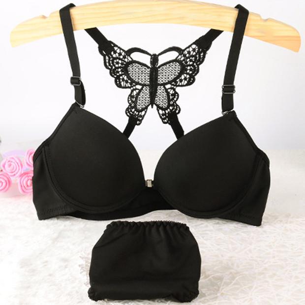 Front Open Beauty Back Butterfly Lace Bra