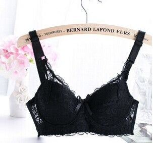 Push Up Bra Ultra Thin Lace Bra Hollow Floral Adjustable Bras