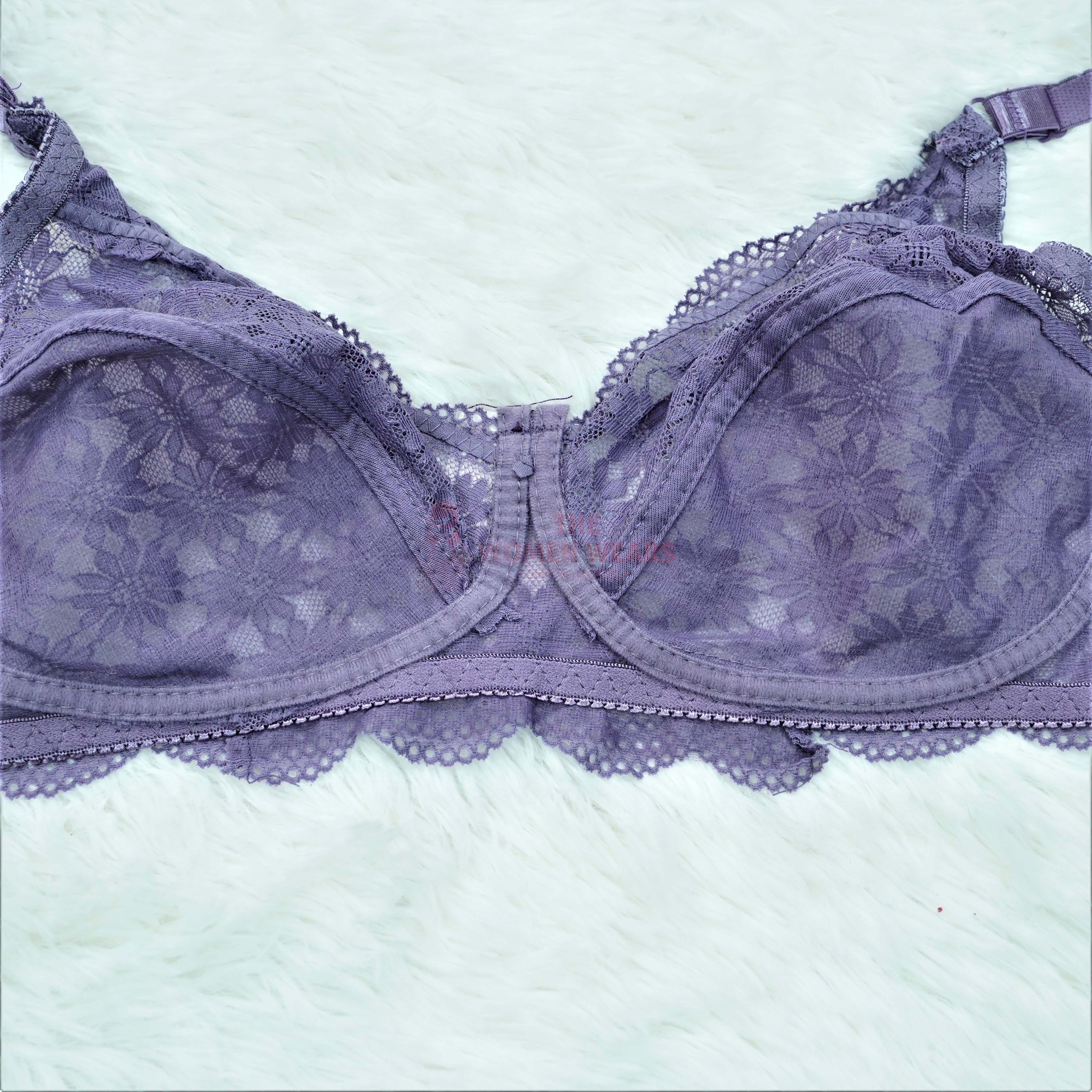 Women's Full Net Non Padded Wired Free Bra