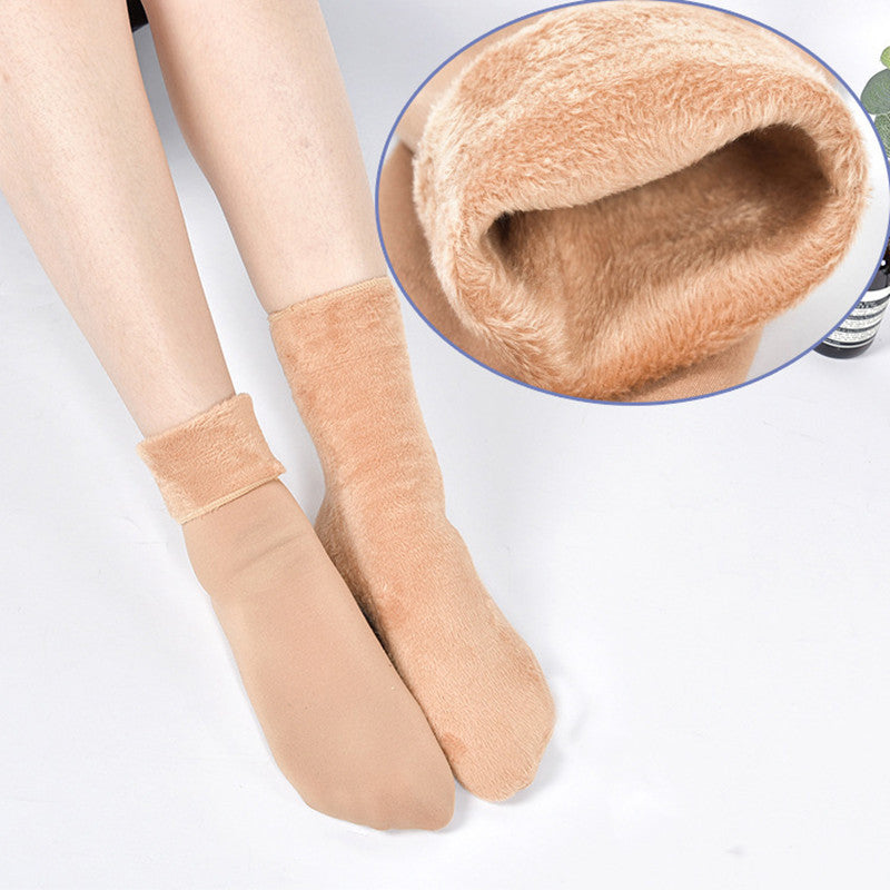 Pack of 2 New style winter warmer women thicken thermal wool cashmere snow socks