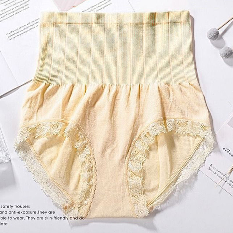 Pack of 2 High Waist Shaper Panties Women Elastic Lace Underwear