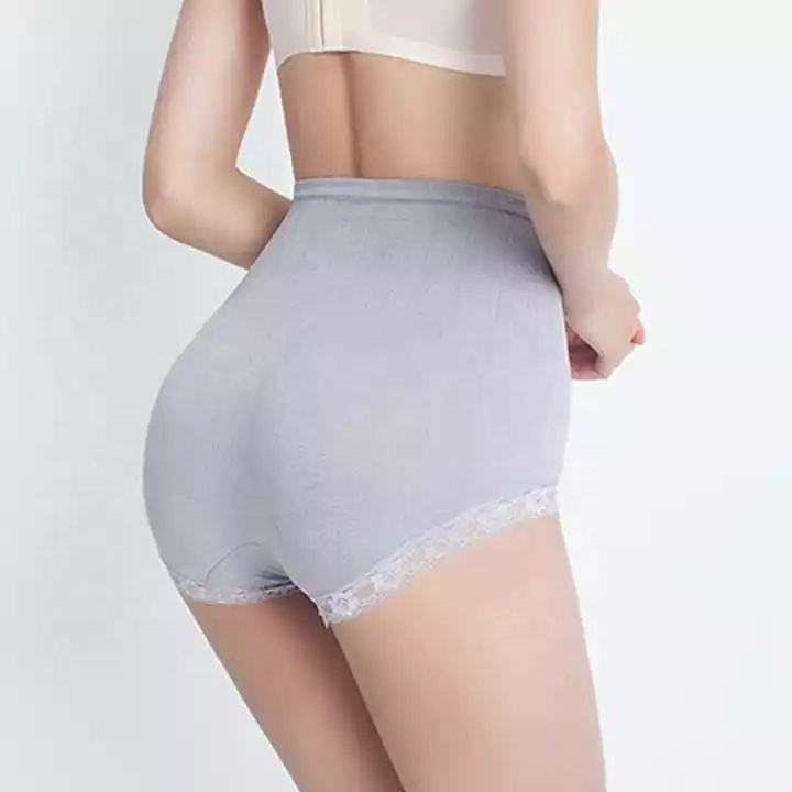 Pack of 2 High Waist Shaper Panties Women Elastic Lace Underwear