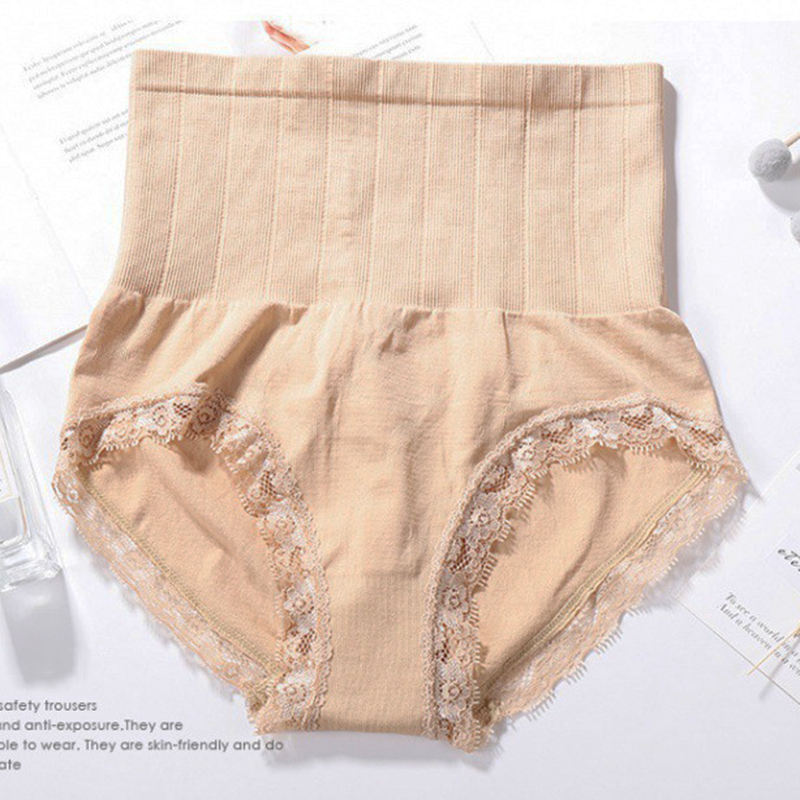 Pack of 2 High Waist Shaper Panties Women Elastic Lace Underwear