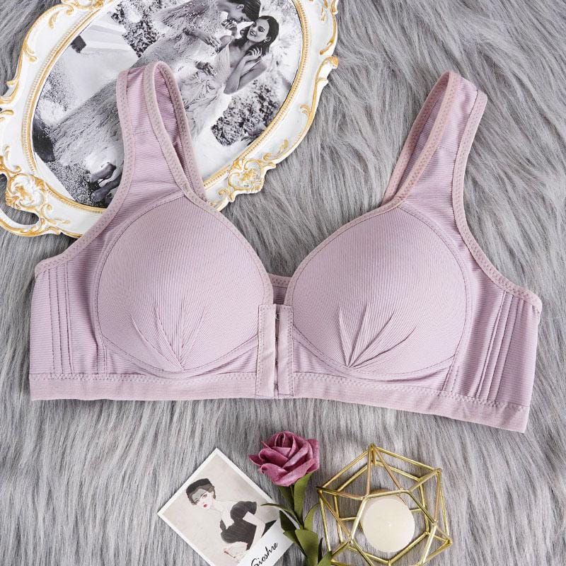 Front open single padded bra