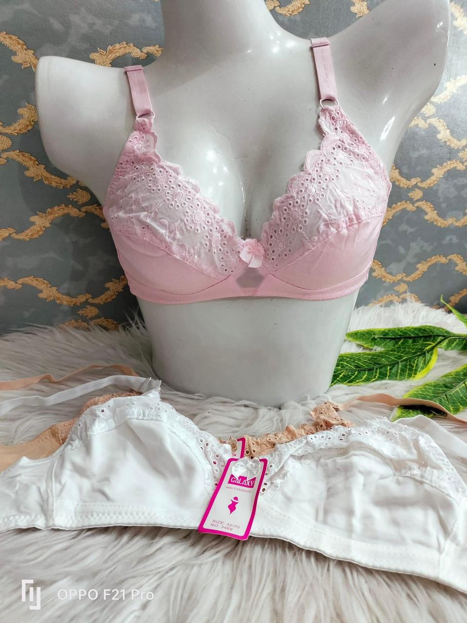 Cotton lace bra