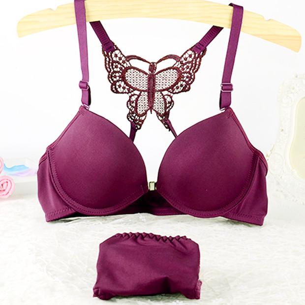 Front Open Beauty Back Butterfly Lace Bra