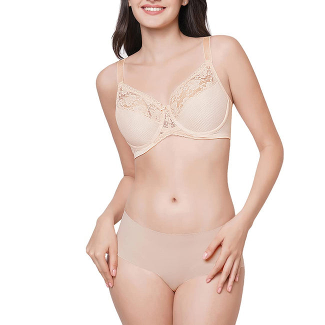 Plus size light padded underwire bra