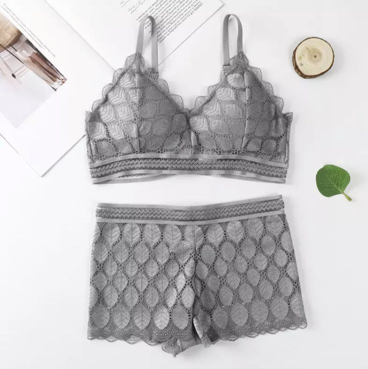 Leaf print  top set