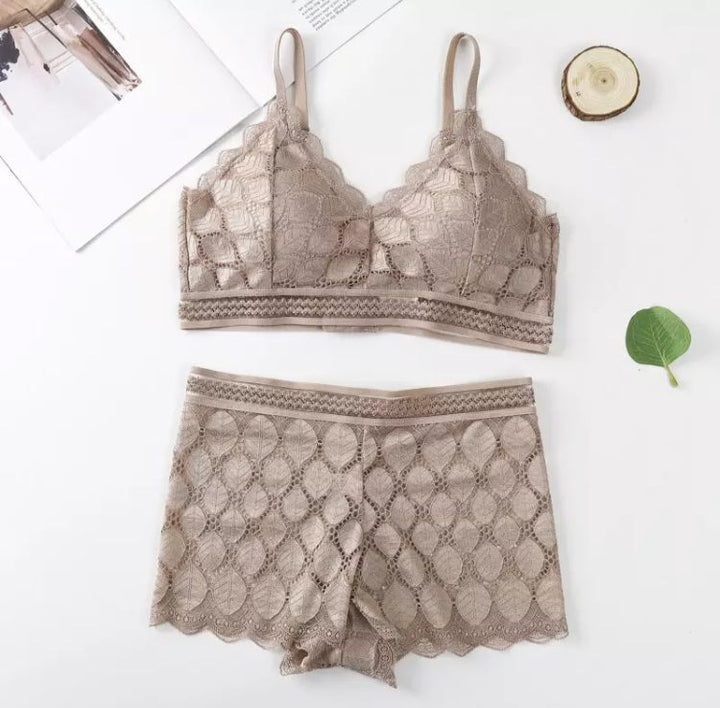 Leaf print  top set